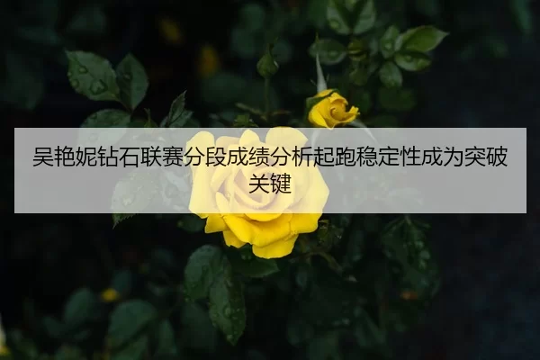 吴艳妮钻石联赛分段成绩分析起跑稳定性成为突破关键